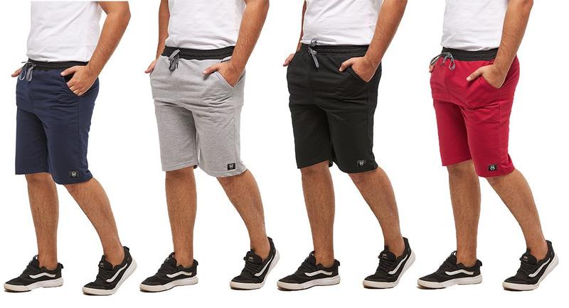 Imagem de Kit com 04 bermudas de moletom basica wooks
