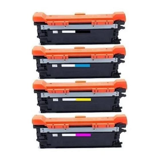 Imagem de kit com 04 cores toner 507A compatível para laserjet HP M551XH