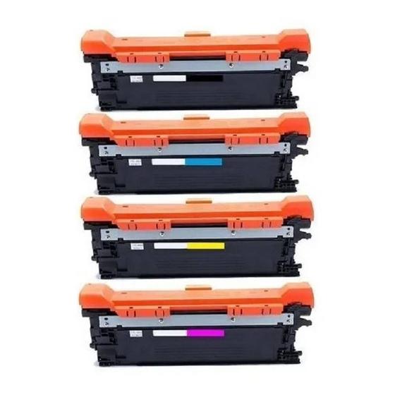 Imagem de kit com 04 cores toner 507A compatível para laserjet M570