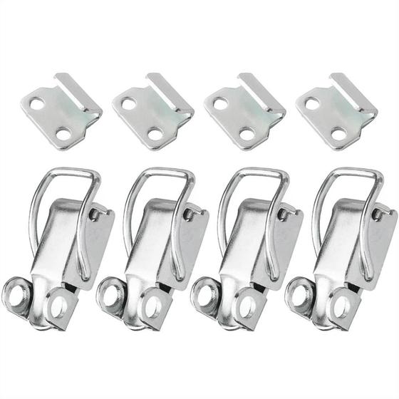 Imagem de Kit Com 04 Fecho Pequeno Ra3 + Engate A2 Zincado Para Case Baús
