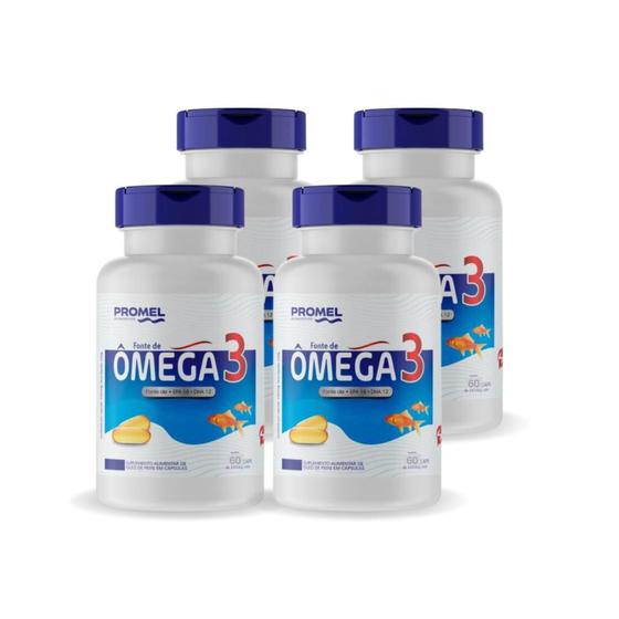 Imagem de Kit Com 04 - Ômega 3 Promel 60 Capsulas de 1450mg