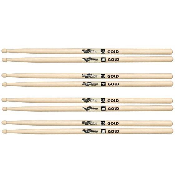 Imagem de Kit Com 04 Pares De Baquetas Spanking Abiurana Linha Gold 2B