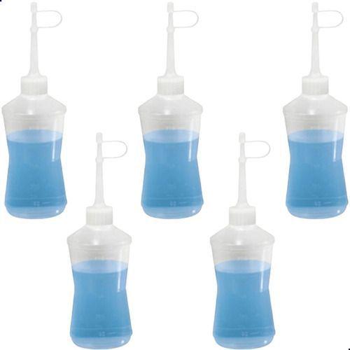 Imagem de Kit Com 05 Almotolias Transparente Bico Reto Frasco 500ml