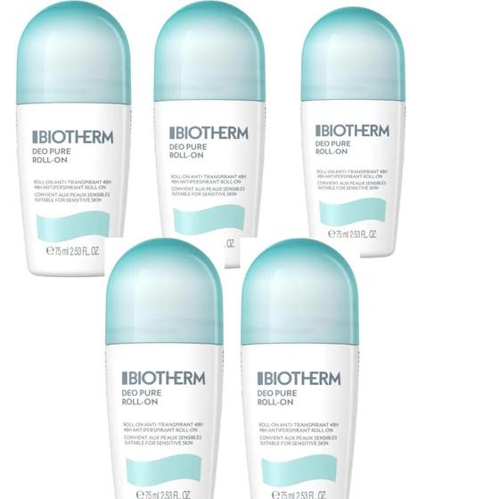 Imagem de Kit com 05 Desodorantes Biotherm Duo Pure 75ml