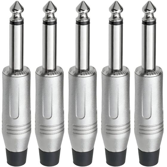 Imagem de Kit Com 05 Plugs Mono P10 Com Baquelit Rabicho Prof.