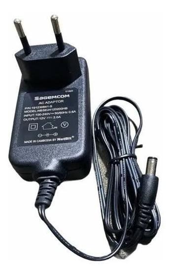 Imagem de Kit com 05 unidades - Fonte de Alimentação 12V 2,0AMP - SAGECOM - PLUG P8