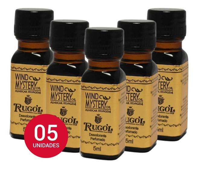 kit com 05un Wind Mystery Extrato Almiscar Selvagem Rugol 5ml Menor preço em kit com 05un Wind Mystery Extrato Almiscar Selvagem Rugol 5ml
