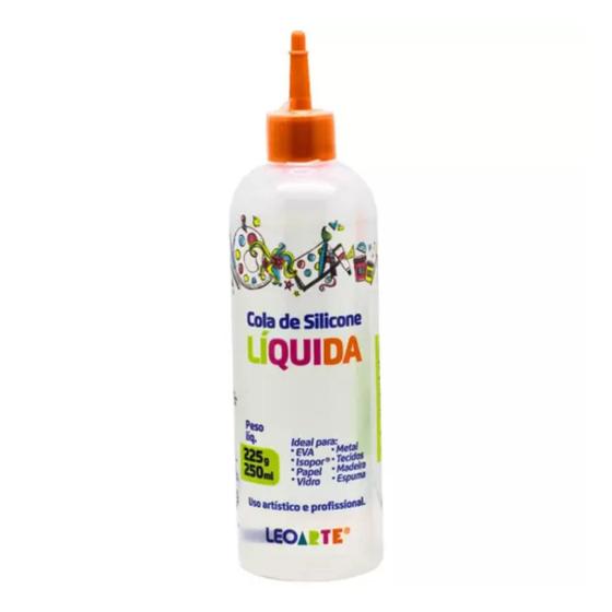 Imagem de Kit Com 06 Cola De Silicone Liquida 250ml Artesanato LeoArte