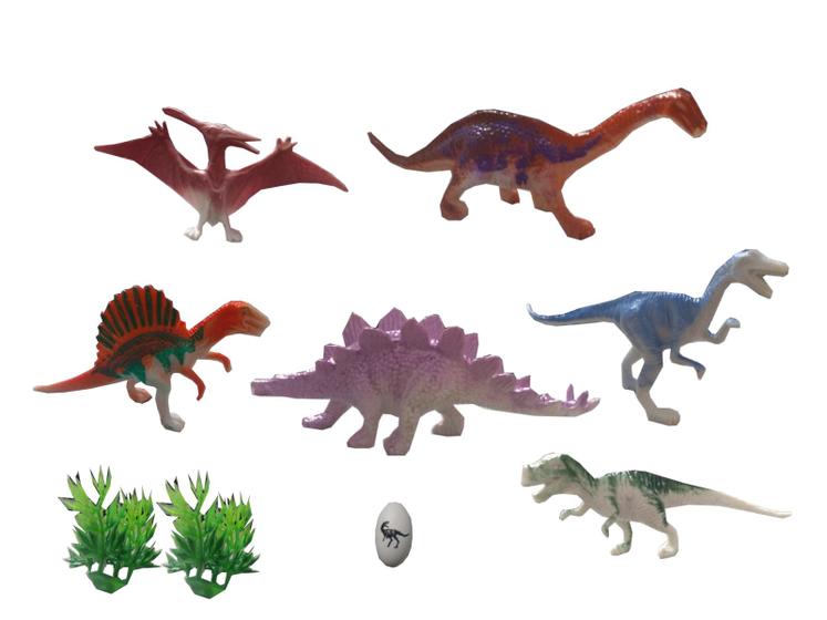 Imagem de Kit com 06 dinossauros de brinquedo em miniatura pura diversão