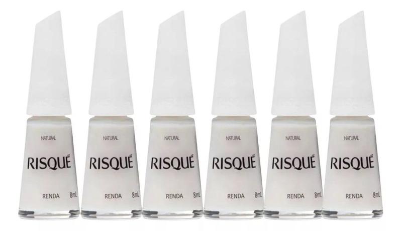 Imagem de Kit Com 06 Unidades Esmalte Natural Renda Risqué 8ml cada