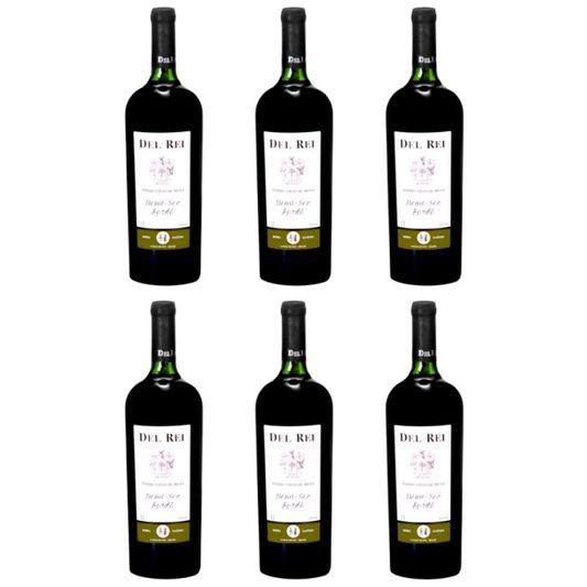 Imagem de Kit com 06 Vinhos Tinto Bordô Demi-Sec Del Rei 1Lt