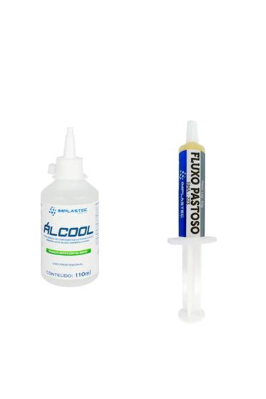 Imagem de Kit Com 1 Fluxo Pastoso De Solda Rma -223 + Alcool Pci 110ml