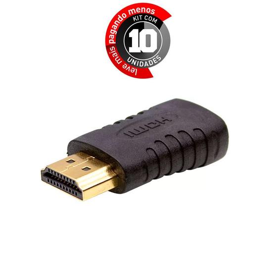 Imagem de Kit com 10 Adaptador Hdmi Para Mini Hdmi