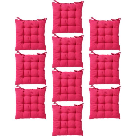 Imagem de Kit com 10 almofadas futon assento para cadeira - pink - nacional