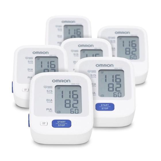 Imagem de Kit com 10 aparelhos medidor de pressão arterial digital de braço omron hem-7122