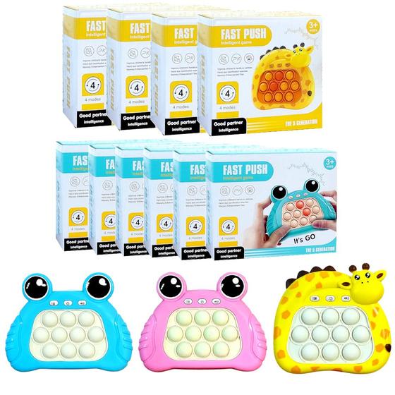 Imagem de Kit com 10 Brinquedos Pop It Eletrônico Game Atacado Revenda