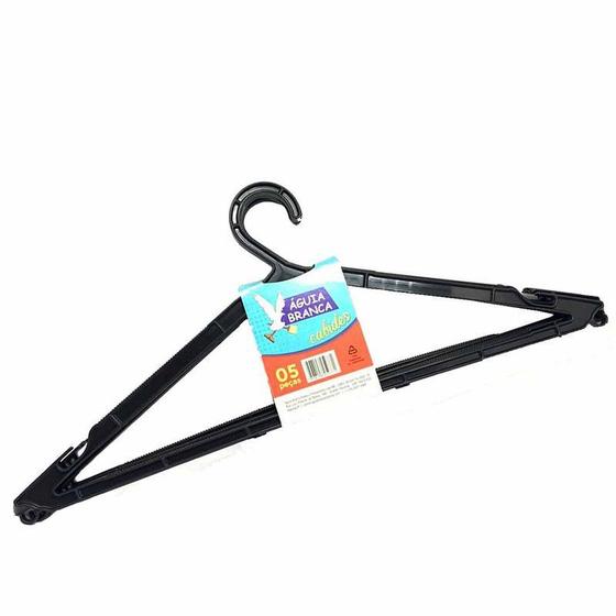 Kit Com 10 Cabides Plástico Aguia Branca Grandes Resistentes é boa?