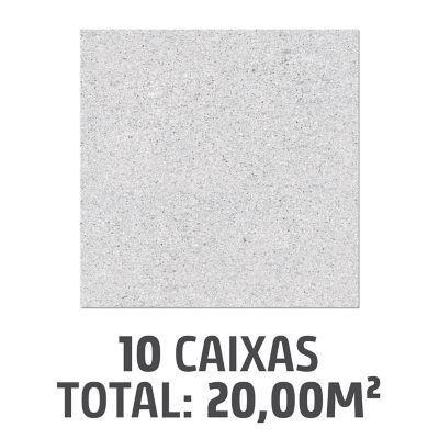 Imagem de Kit com 10 Caixas Pisos Adere HD 45x45cm Caixa 2,00m² Protetiva Aderente Cinza