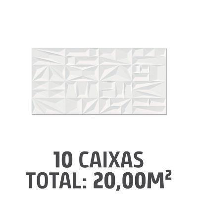 Imagem de Kit com 10 Caixas Revestimentos Menfi Bianco Plus 38x75cm Caixa com 2,00m² Branco