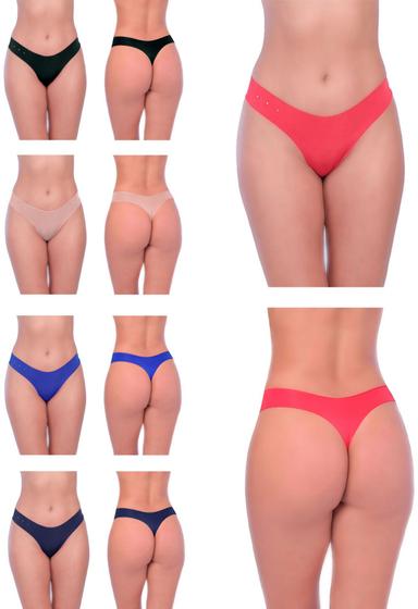 Imagem de Kit com 10 calcinha laser sem costura