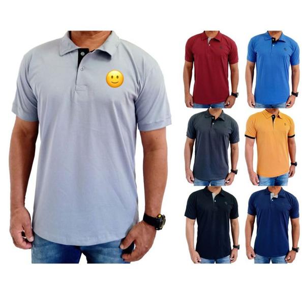 Imagem de Kit com 10 Camisas Blusas Gola Polo Masculina Adulta