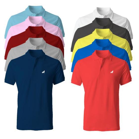 Kit com 10 Camisas Polo masculinas Vira Lata Originais Tecido Piquet Menor preço em Kit com 10 Camisas Polo masculinas Vira Lata Originais Tecido Piquet
