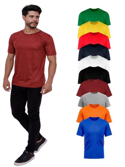 Imagem de Kit Com 10 Camisetas Básica 100% Poliéster - Sortidas