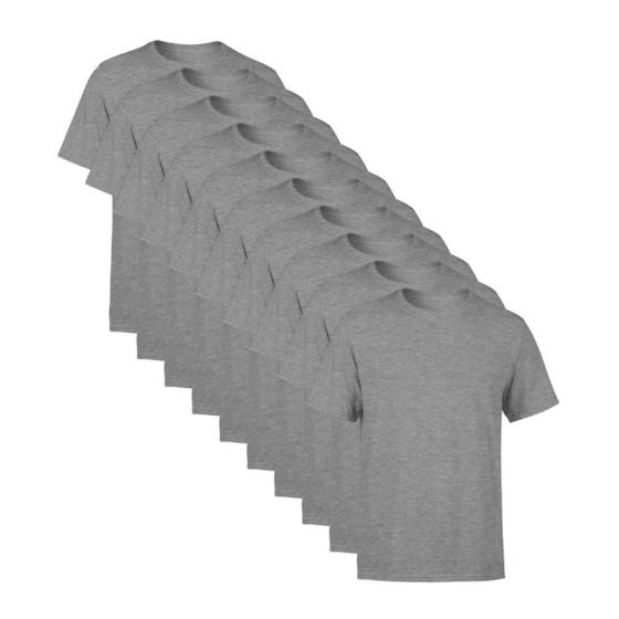 Imagem de Kit Com 10 Camisetas Básicas Casual Top