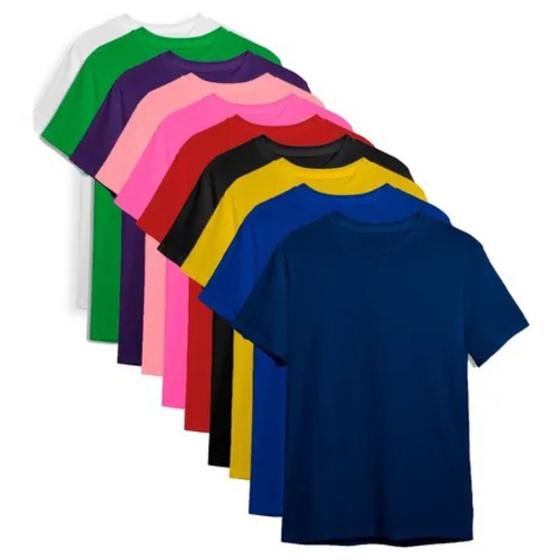Imagem de Kit com 10 Camisetas Básicas Masculinas