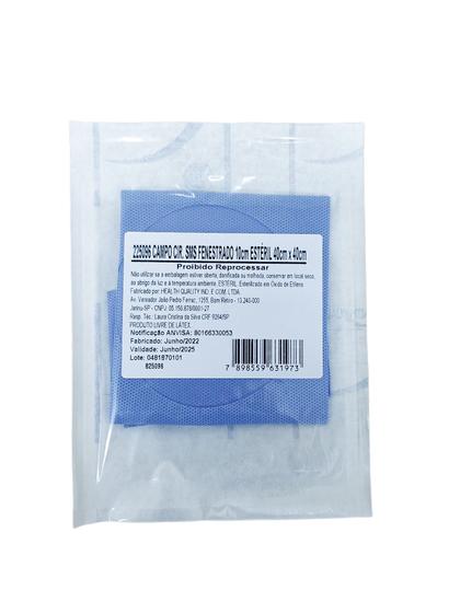 Imagem de Kit com 10 Campos Cirurgico Estéril Sms 40x40 C/fenestra