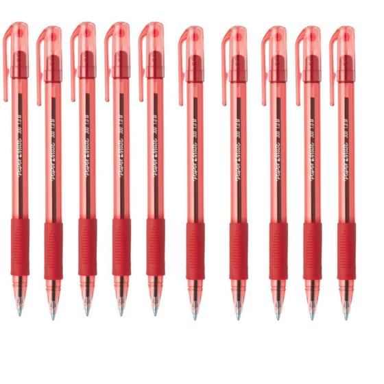 Imagem de Kit com 10 Caneta Esferografica Paper Mate 300 Vermelho