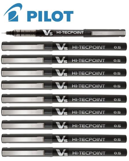 Imagem de Kit Com 10 Canetas Pilot Hi Tecpoint V5 Preta