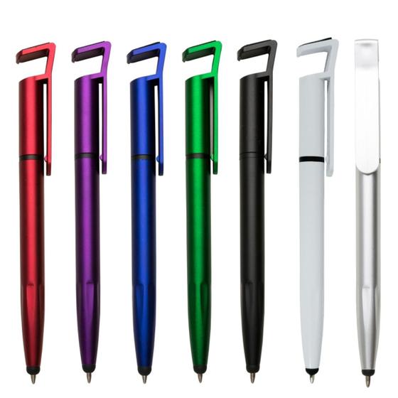 Imagem de Kit com 10 canetas touch base celular mais limpa tela