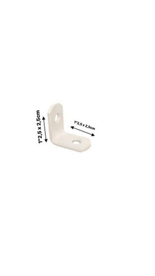 Imagem de Kit com 10 Cantoneiras 1" 2,5x2,5cm