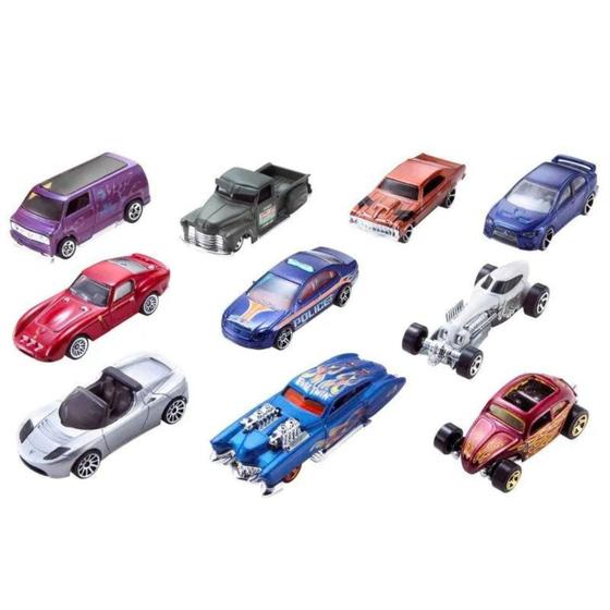 Imagem de Kit Com 10 Carrinhos Sortidos Tipo: Hot Wheels