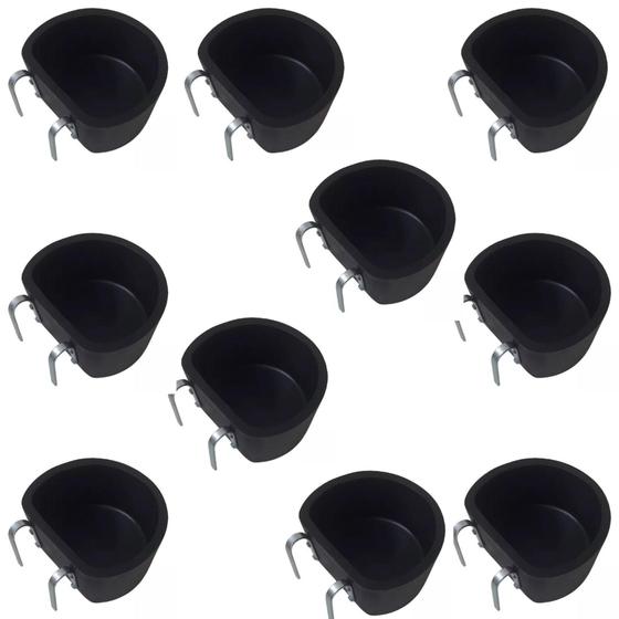 Imagem de Kit com 10 Comedouros Abecel 6 Litros Fundo com Suporte