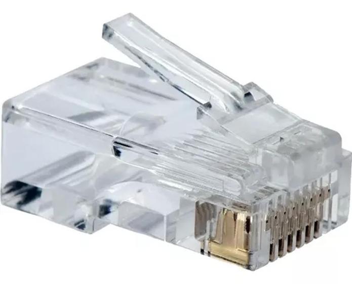 Imagem de Kit com 10 - Conector Rj45 Macho Cat6