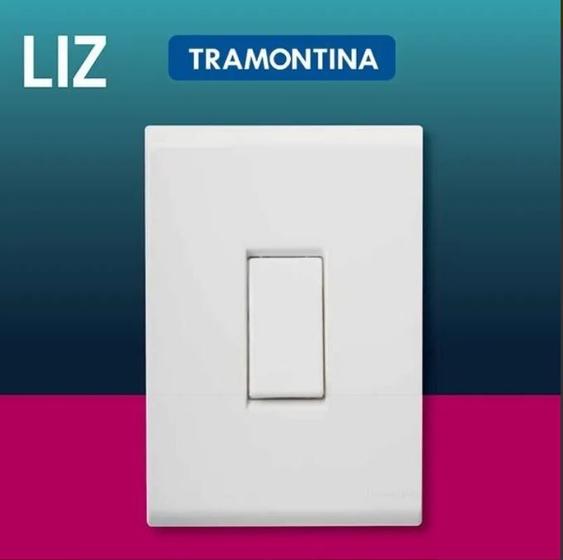 kit com 10 Conjuntos de 1 Interruptor Simples Liz 10A 250V 4x2 branco Tramontina Menor preço em kit com 10 Conjuntos de 1 Interruptor Simples Liz 10A 250V 4x2 branco Tramontina