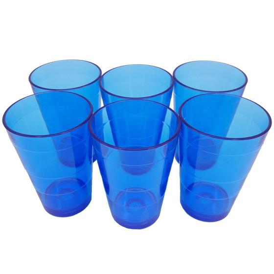 Imagem de Kit com 10 Copos Boteco Brasil  Azul 190 ml Poliestireno super resistente - Fábrica de Utilidades