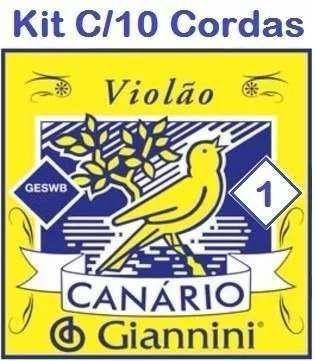 Imagem de Kit Com 10 Cordas Avulsas Canário