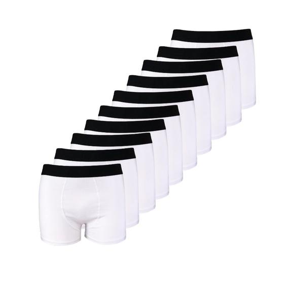 Imagem de Kit com 10 Cuecas Boxer Box Try Basics Algodão Cotton Lisa Básica Casual Moda Masculina