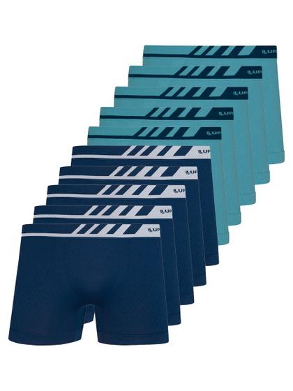 Imagem de Kit com 10 Cuecas Boxer Lupo 671-002 Colorido