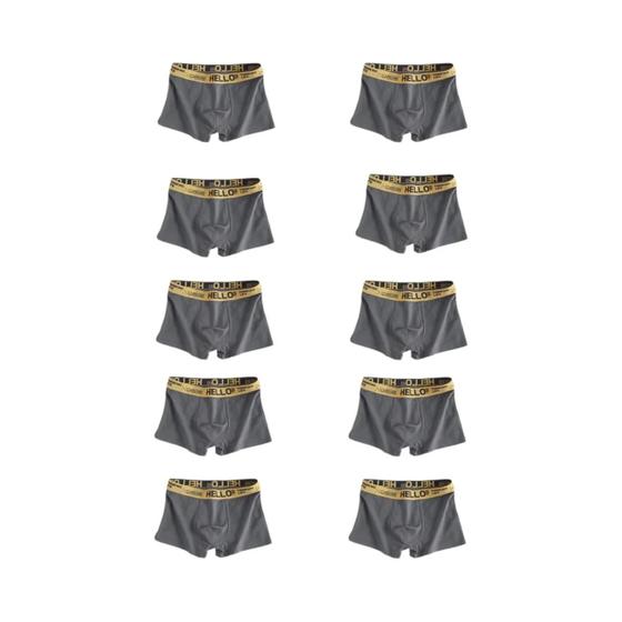 Imagem de Kit com 10 Cuecas Boxer Masculinas Plus Size - Altamente Elásticas, Respiráveis e Confortáveis