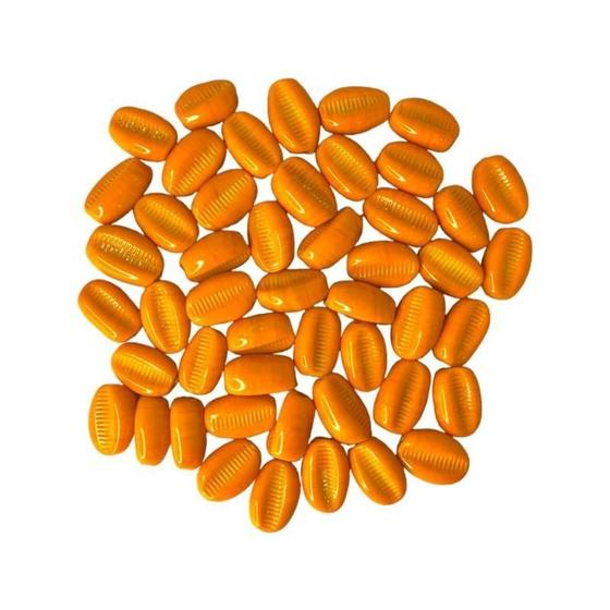 Imagem de Kit Com 10 Firmas De Búzios 22 Mm Laranja Murano Guias
