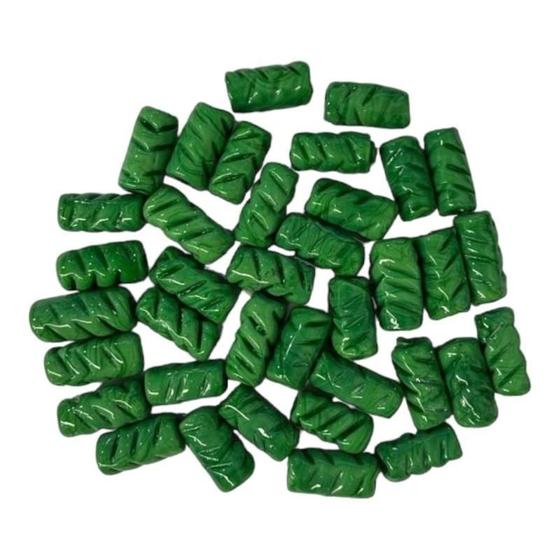 Imagem de Kit Com 10 Firmas Frisadas 22Mm Verde Murano Guias