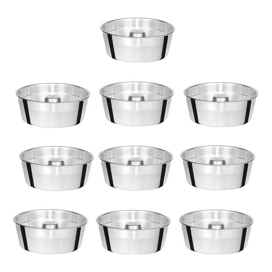 Imagem de Kit Com 10 Formas Pudim Bolo Alumínio N18