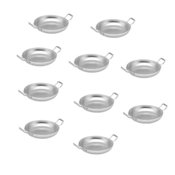 Imagem de Kit Com 10 Frigideiras Pergaminho Com Alças N 18 P/ Porções