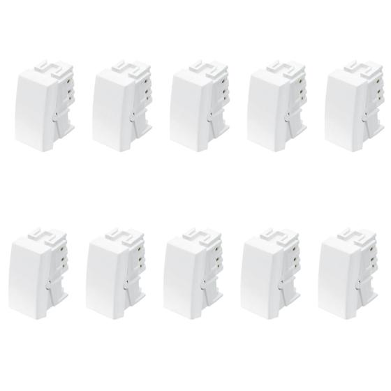 Imagem de Kit com 10 Interruptores Módulos Simples 16A Habitat - Fame