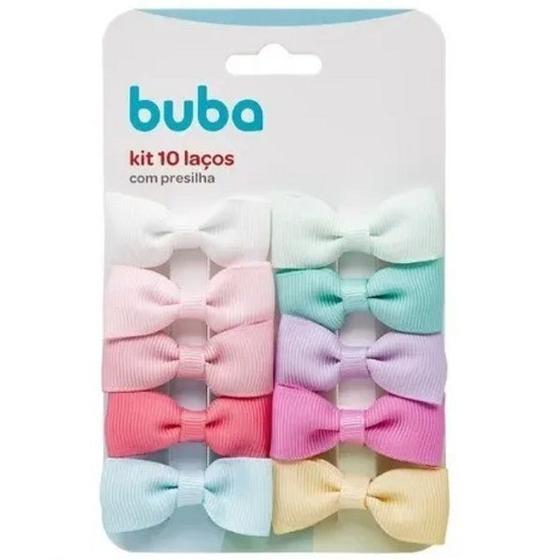 Imagem de Kit com 10 Laços com Presilha para Cabelo Buba