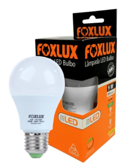 Imagem de Kit com 10 lâmpadas led bulbo 9w bivolt luz branca - 6500k - FOXLUX